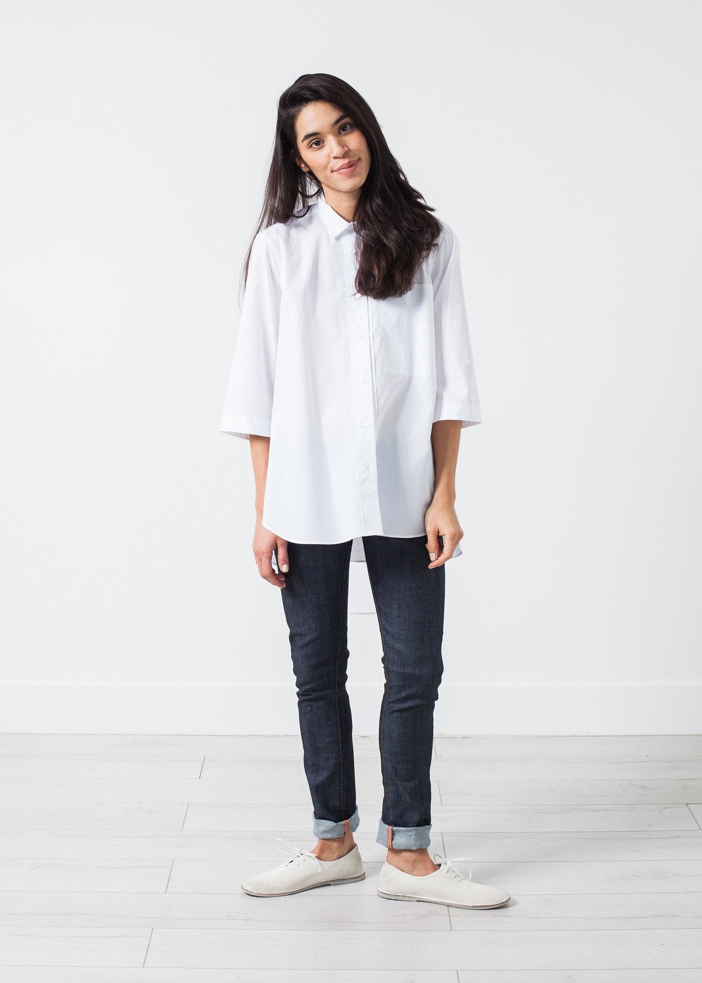 Vaqueros ajustados elásticos en índigo