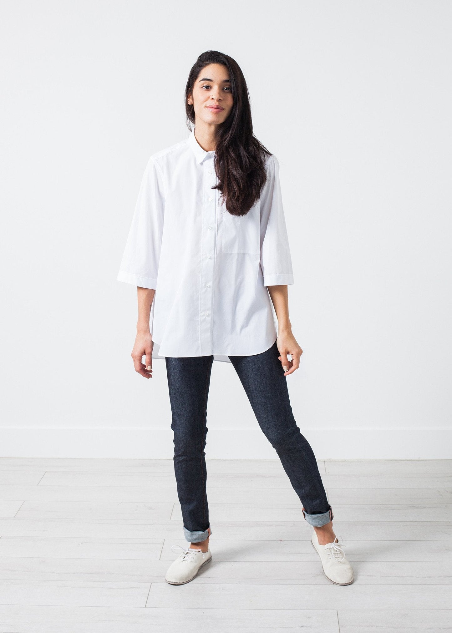 Vaqueros ajustados elásticos en índigo