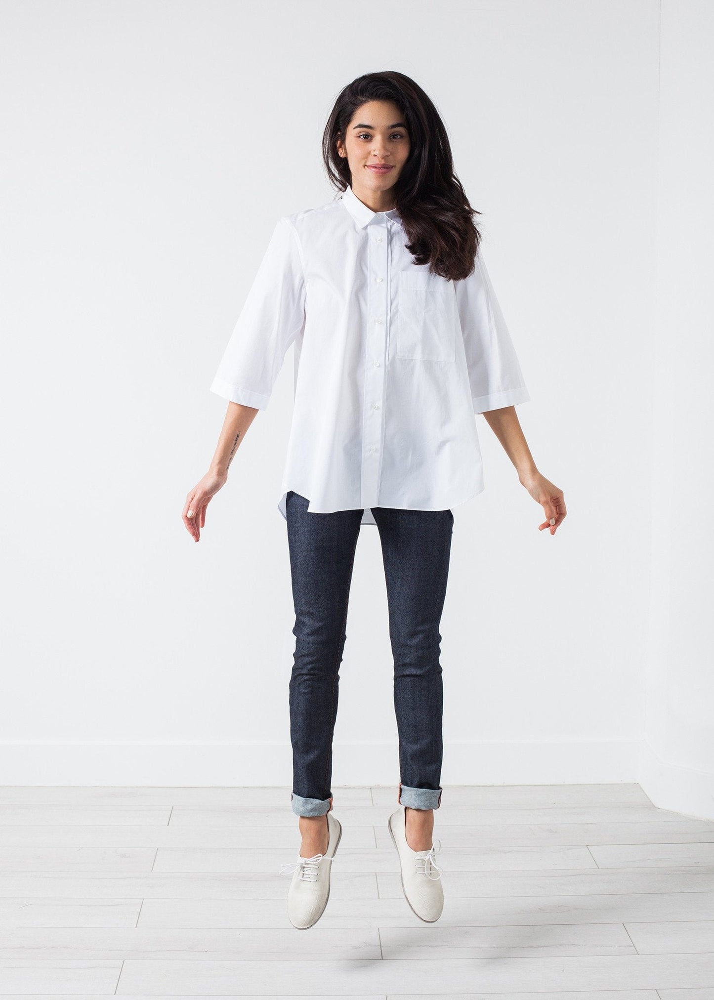 Vaqueros ajustados elásticos en índigo