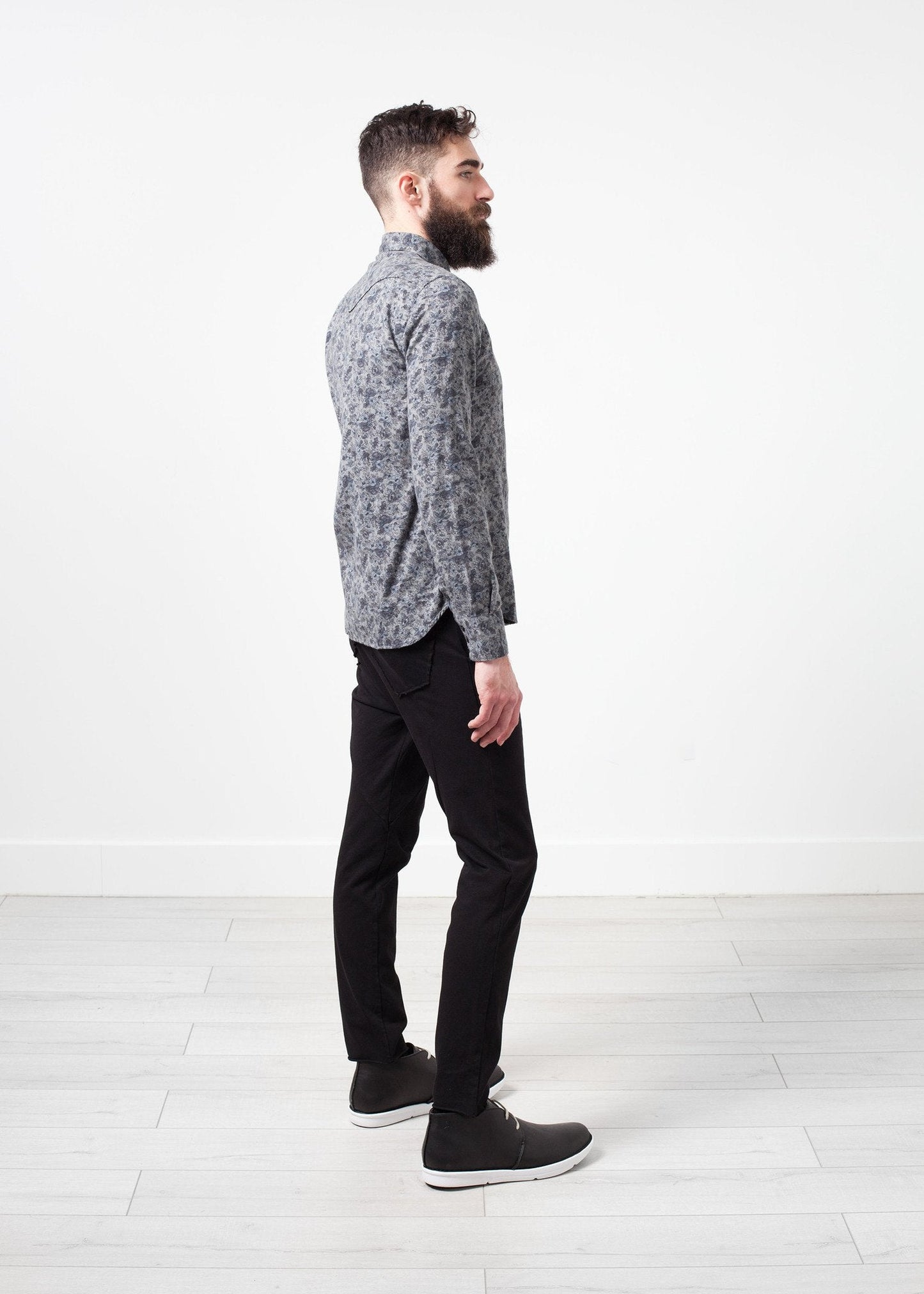Camisa abotonada Western Arkansas en floral gris