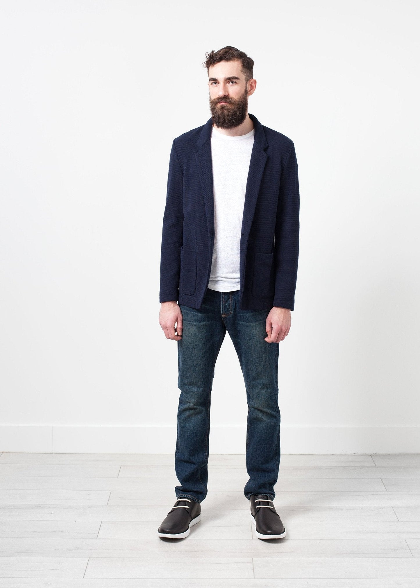 Chaqueta de algodón en azul marino