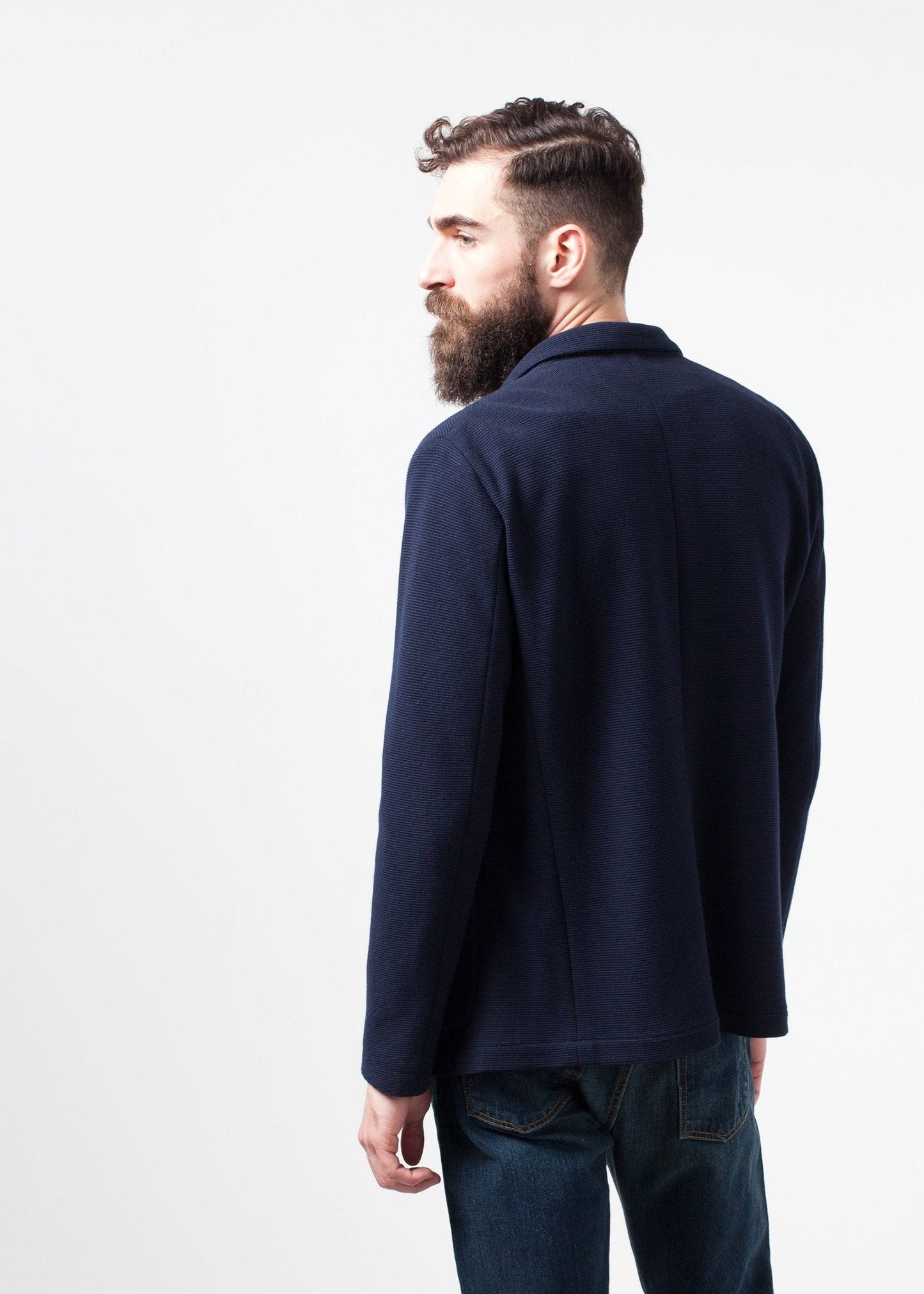 Chaqueta de algodón en azul marino