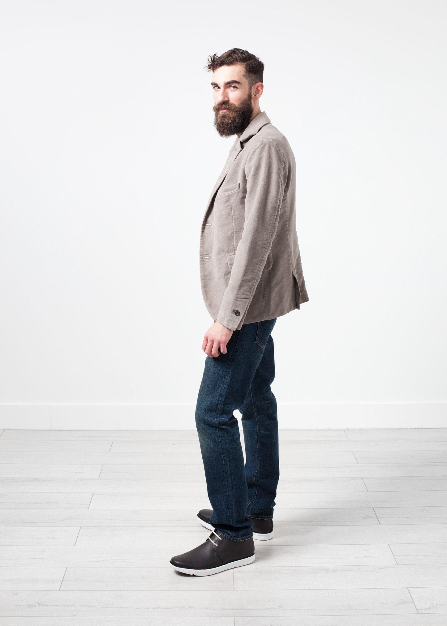 Blazer en coton brossé Zepo