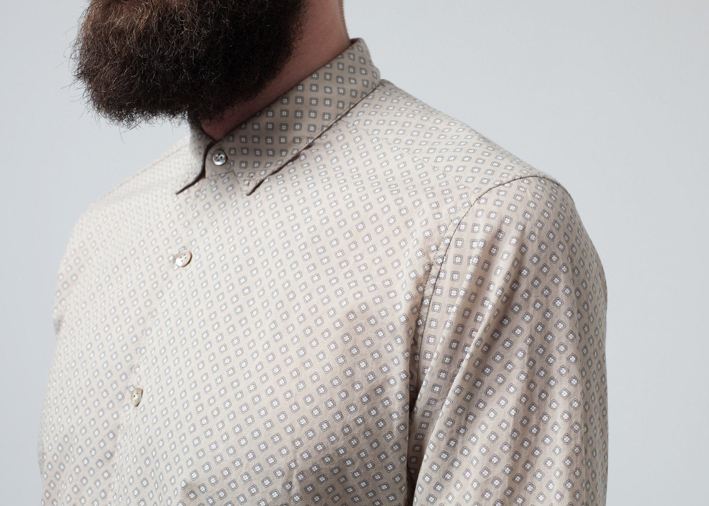 Botones Estampados en Beige