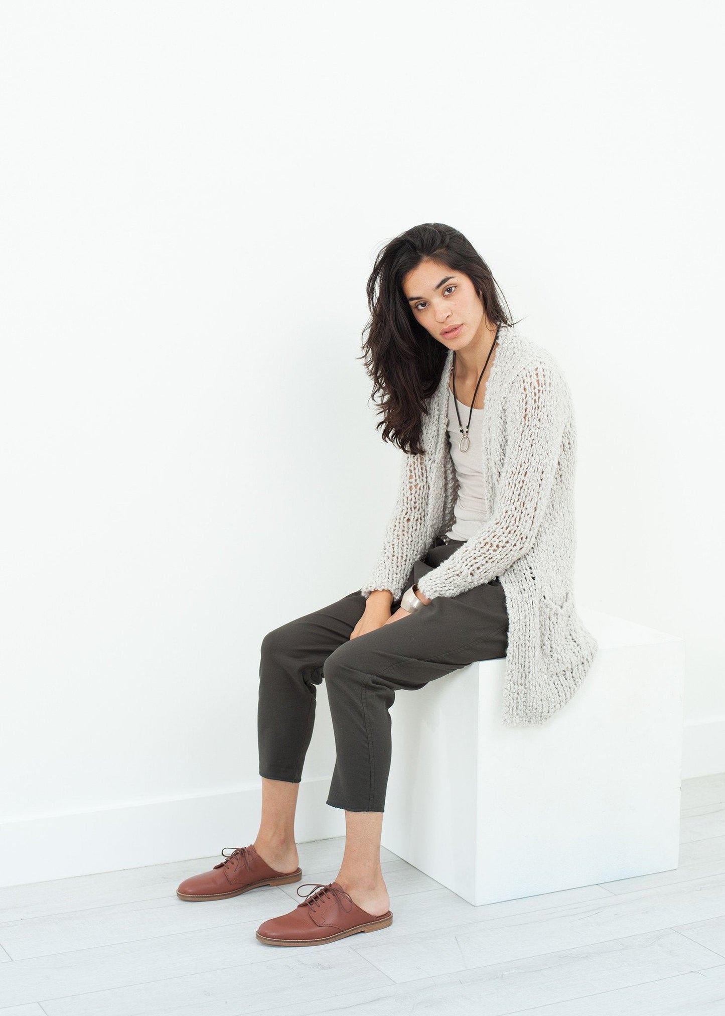 Cardigan à grosses mailles en nuage