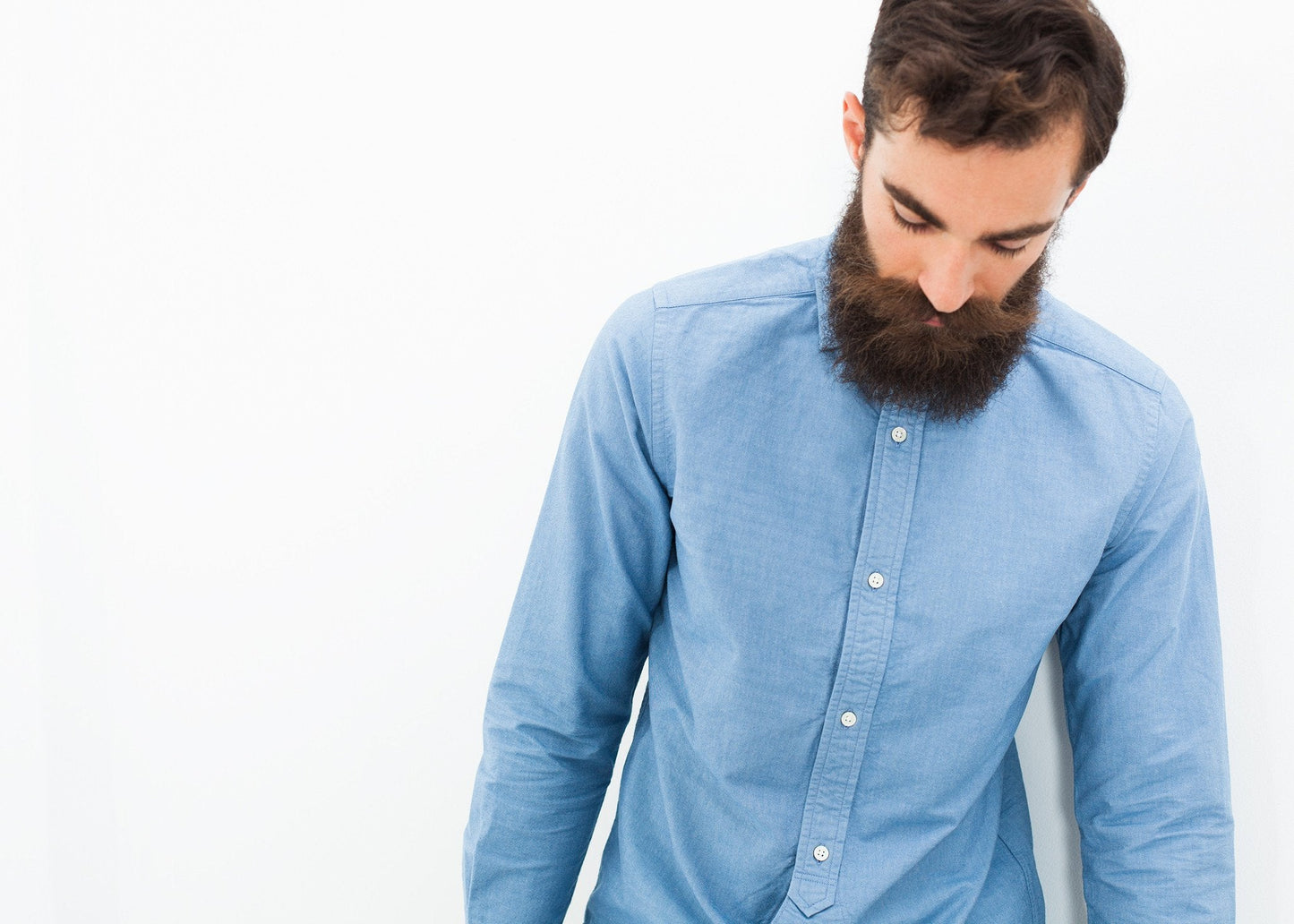 Camisa de oficial británico en azul cielo 