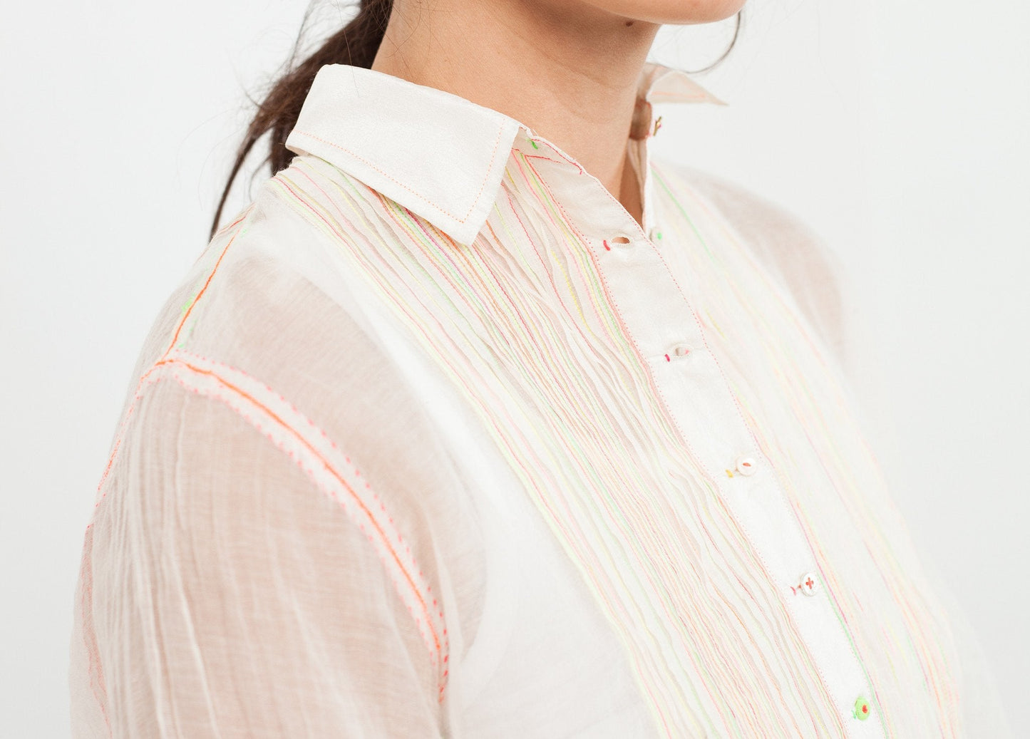 Blusa arcoiris transparente en blanco (!)