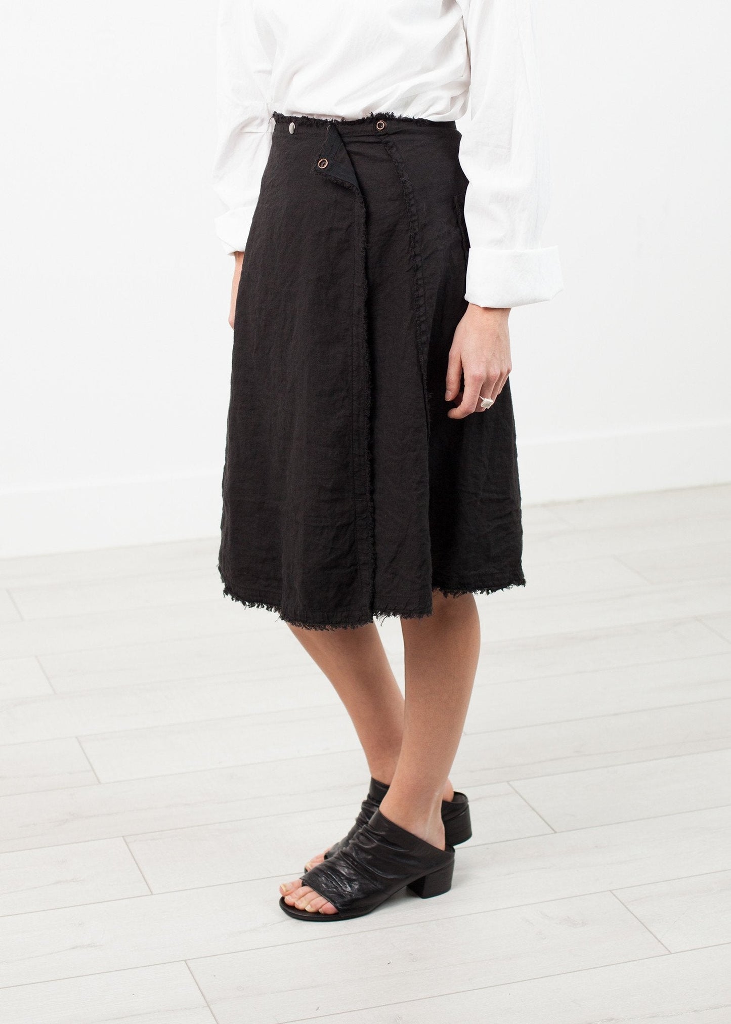 Jupe Wrap Snap en Noir