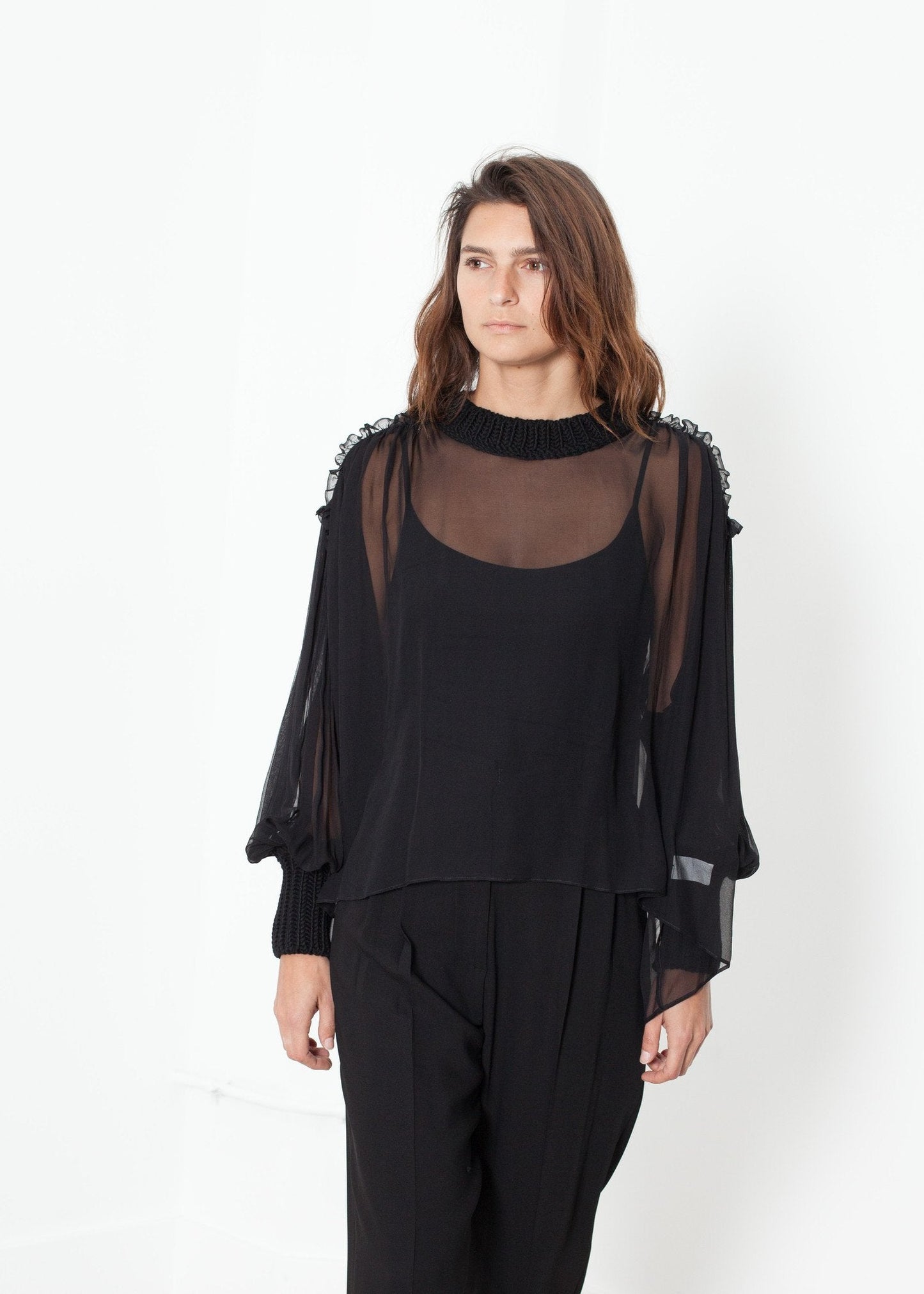 Pull en soie Poet en noir