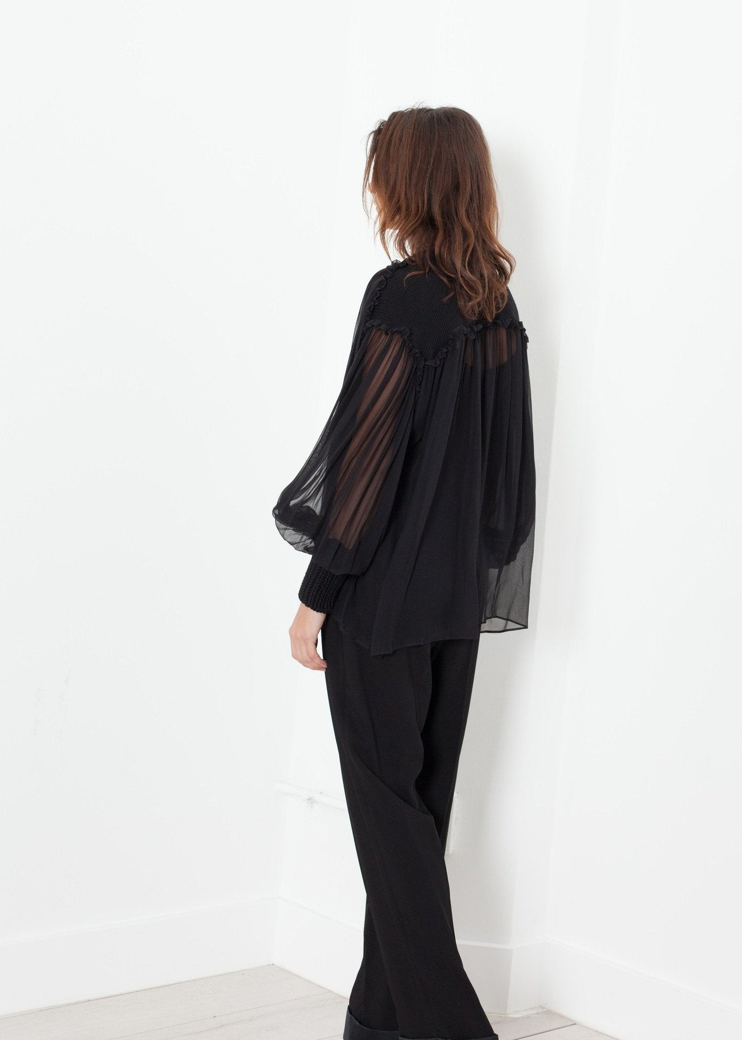 Pull en soie Poet en noir