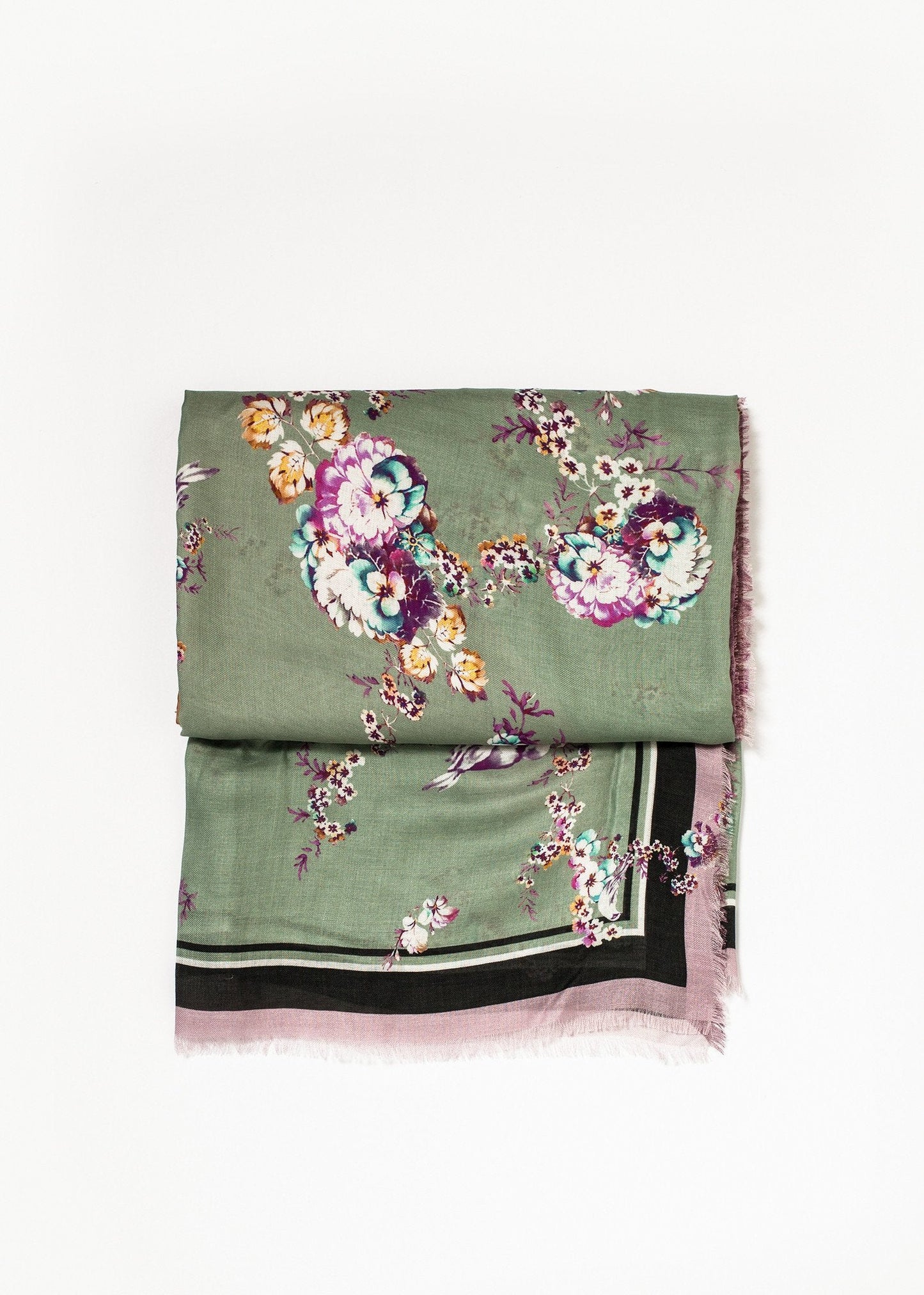 Bufanda de cachemira floral