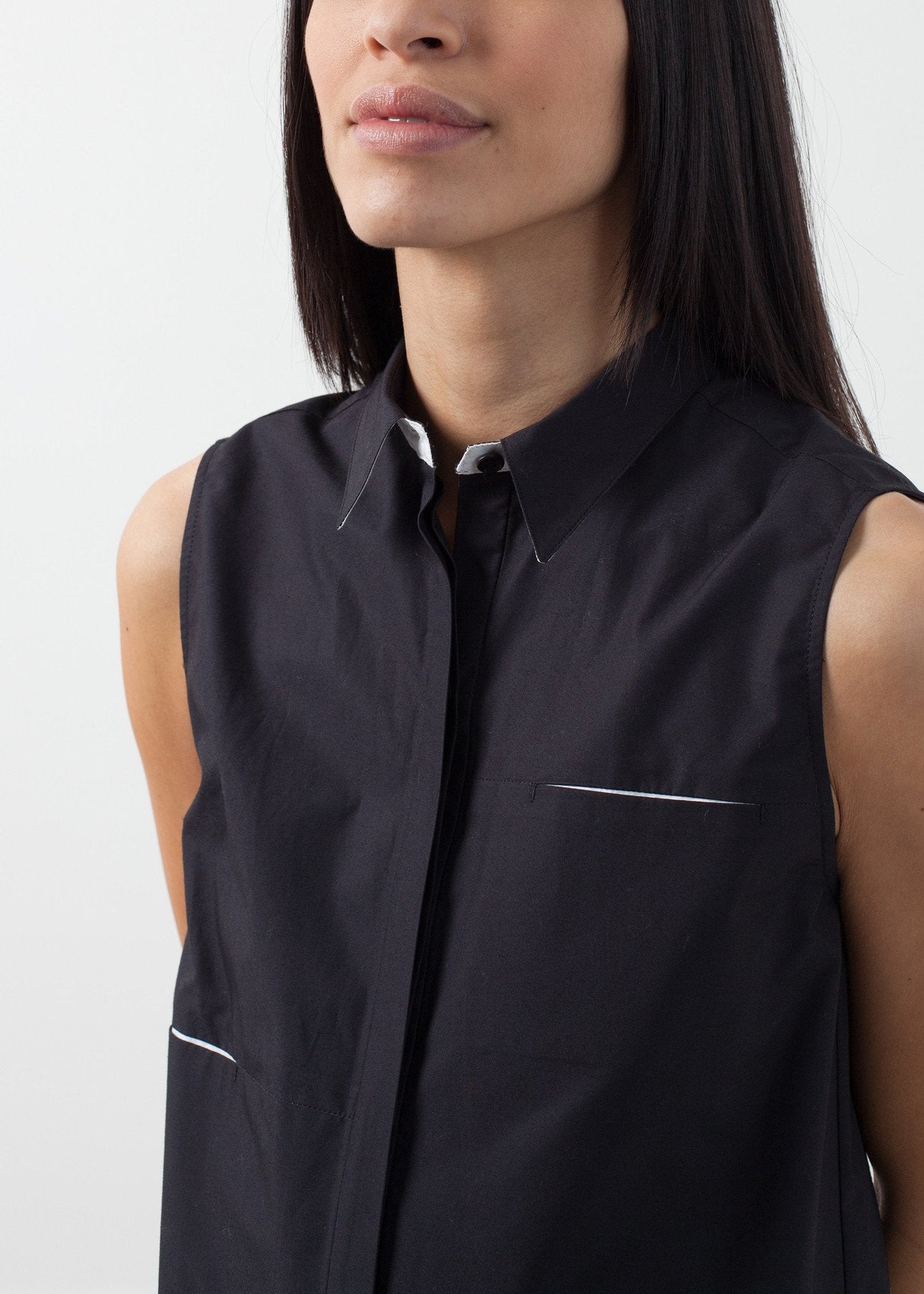 Vestido sin mangas con bolsillo oculto