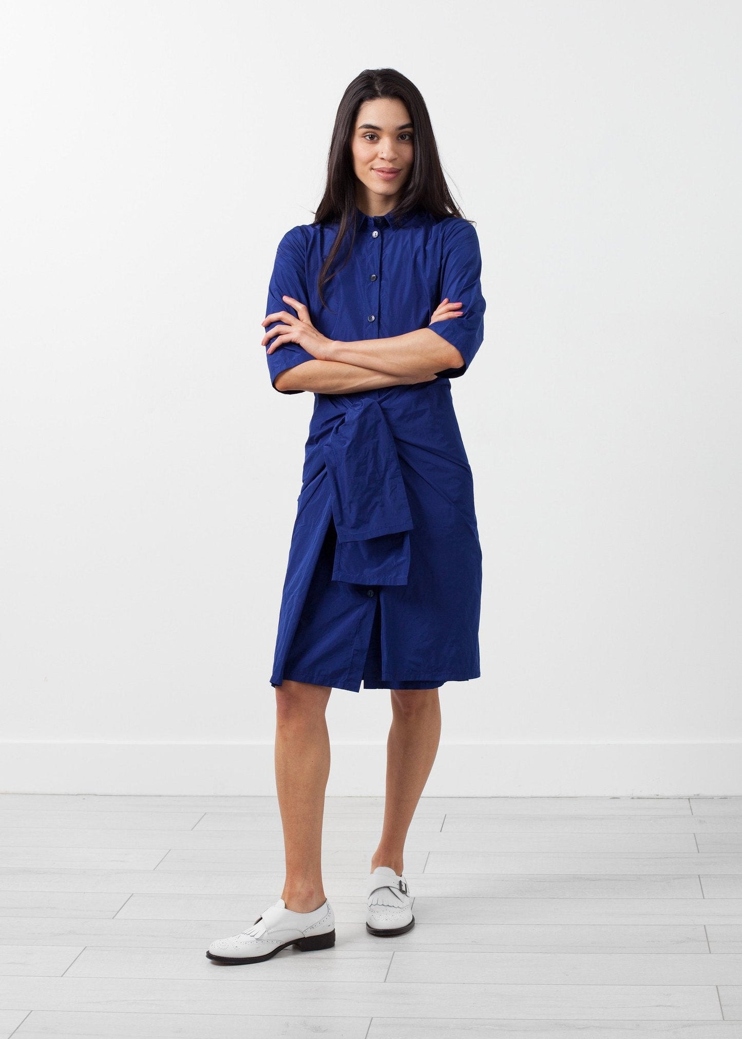 Vestido de manga anudada