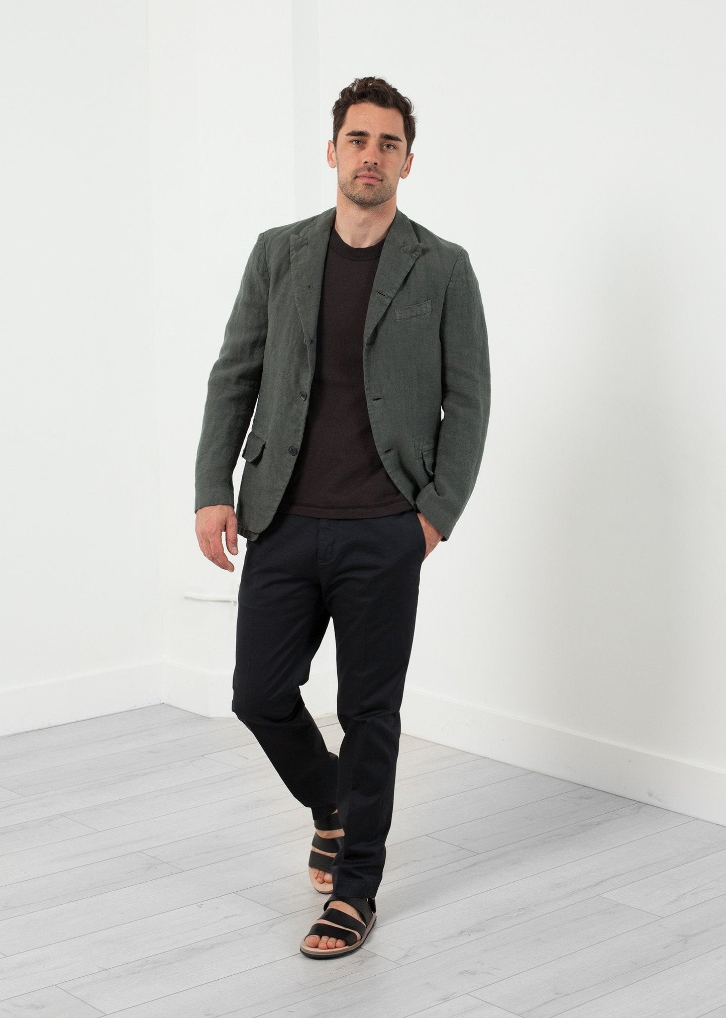 Blazer en coton à cinq boutons