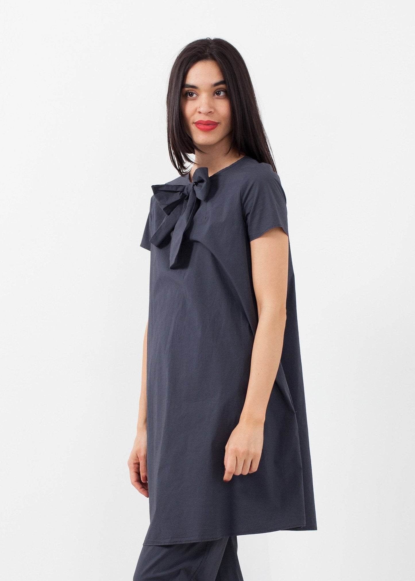 Vestido con lazo tipo babydoll