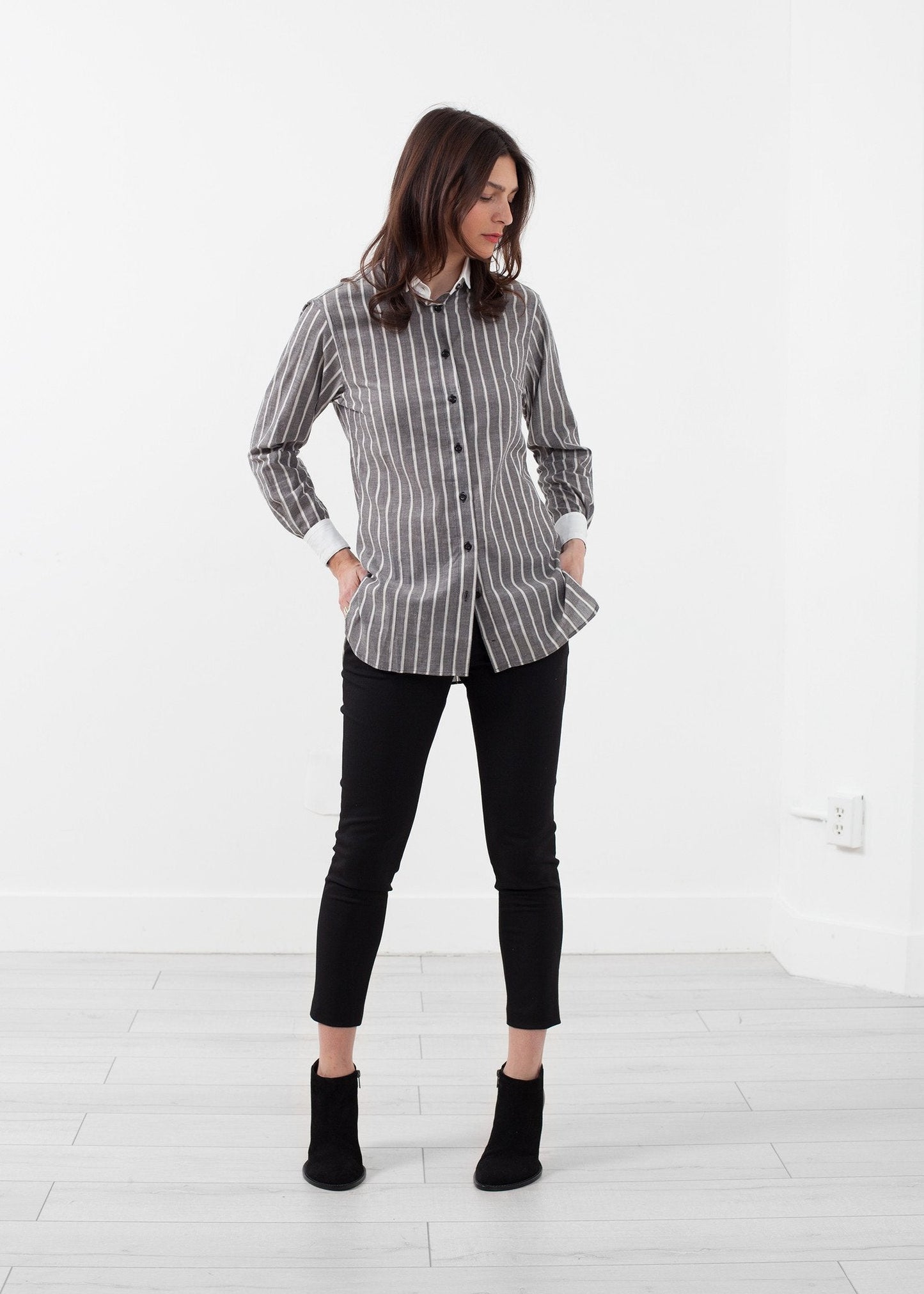 Camisa de esmoquin a rayas