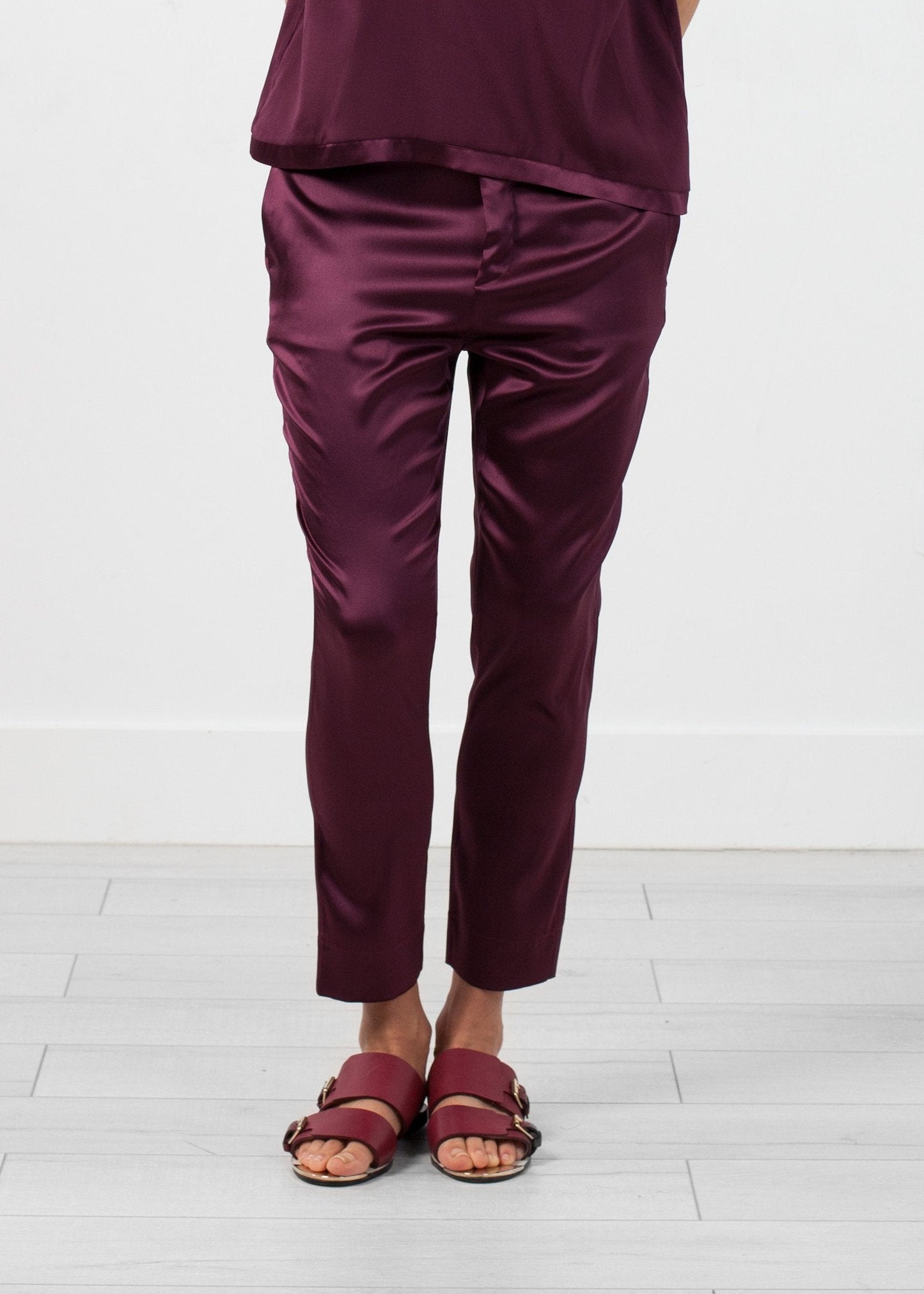 Pantalón pullup de seda