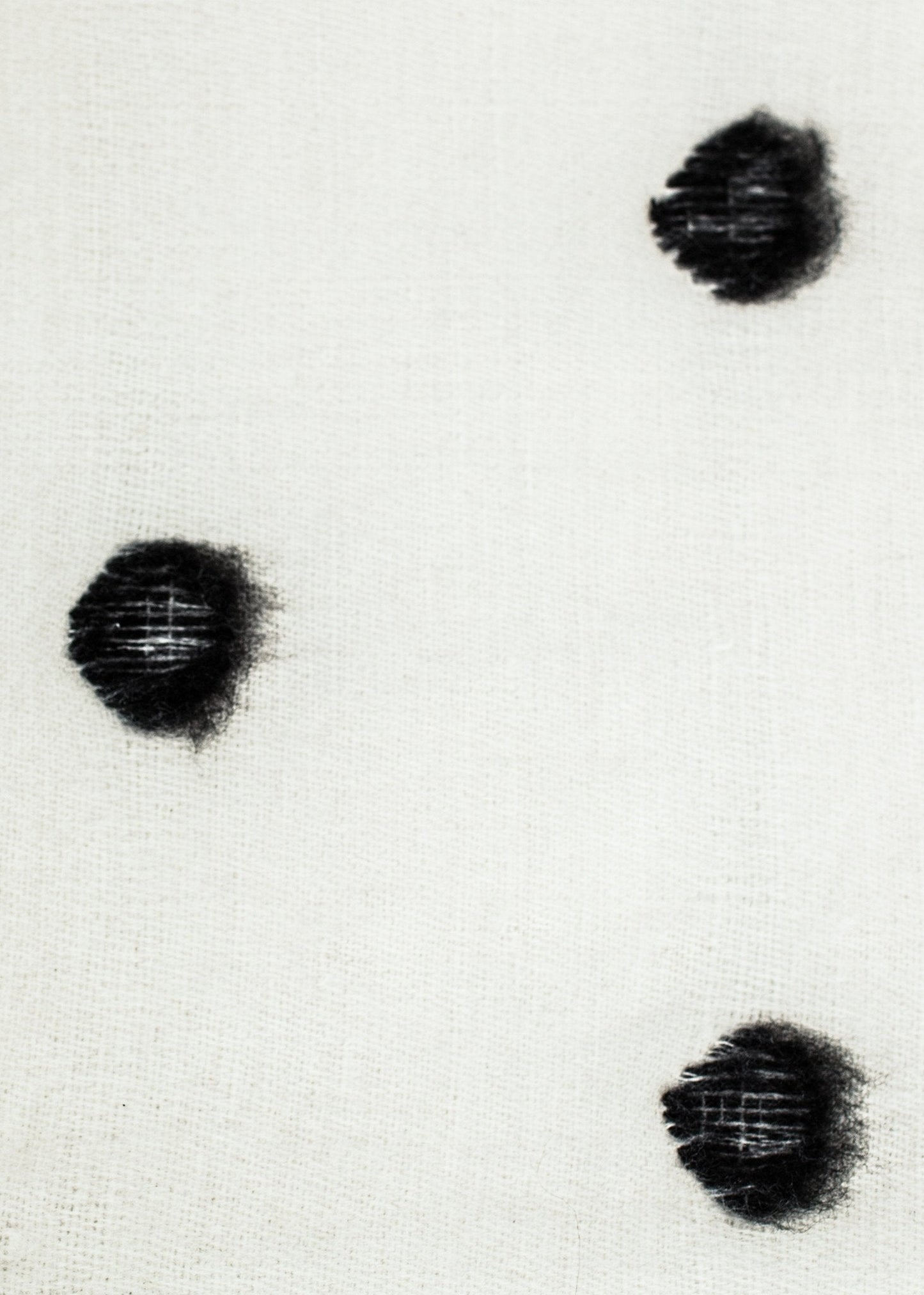 Chal de lunares de cachemir en negro/blanco